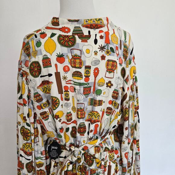 NEW Dawn Porter x Joanie Hemingway Maxi Dress Kitsch Kitchen Plus Women 22 - Picture 8 of 13